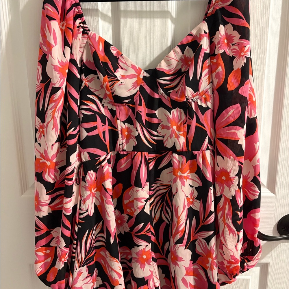 Lulu's Floral Print Romper